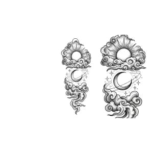 Moon Tattoo тату эскиз