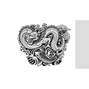 Koi Fish Tattoo тату эскиз
