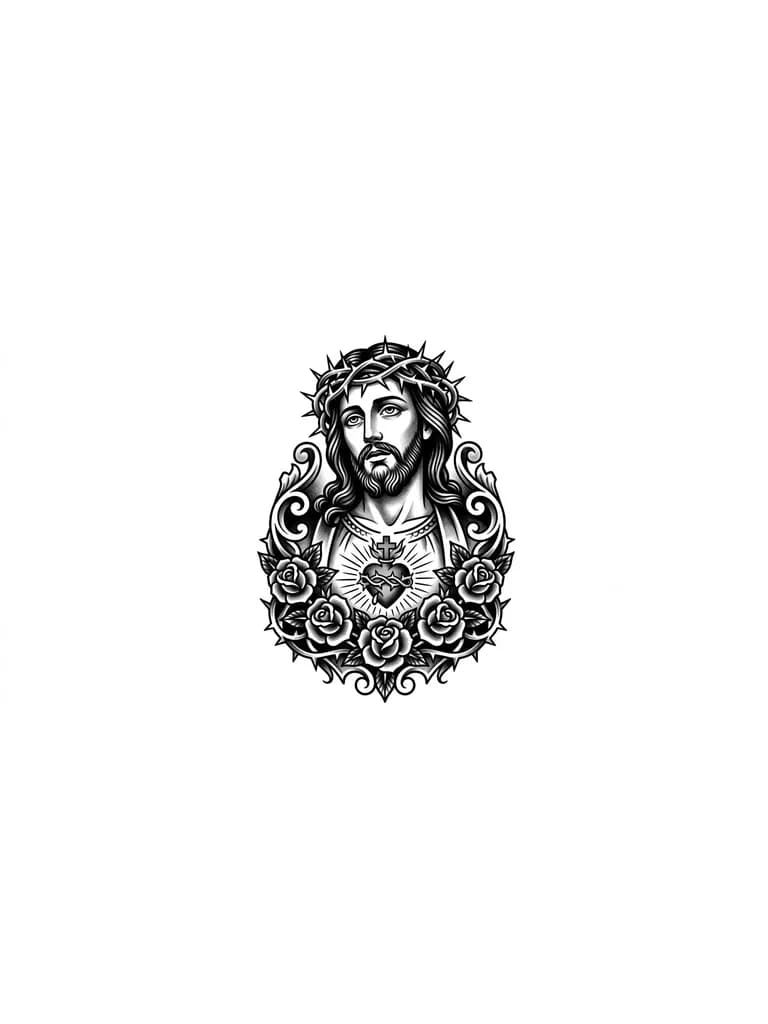 Тату эскиз: Quiero un tatuaje grande estilo realismo con sombras y detalles y que este relacionado con la religion catolica ejemplo: dios jesus, virgen maria, arcangel san Miguel, ultima…etc
 