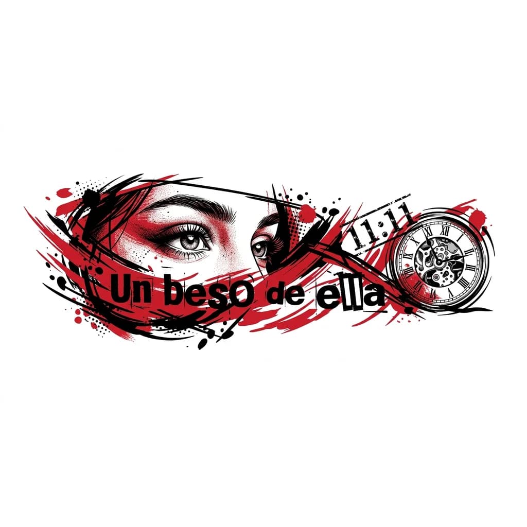 Тату эскиз: Ojos de una mujer  realisticos solo la franja de los ojos hasta las cejas 

Un beso de ella 

11:11

Un reloj 