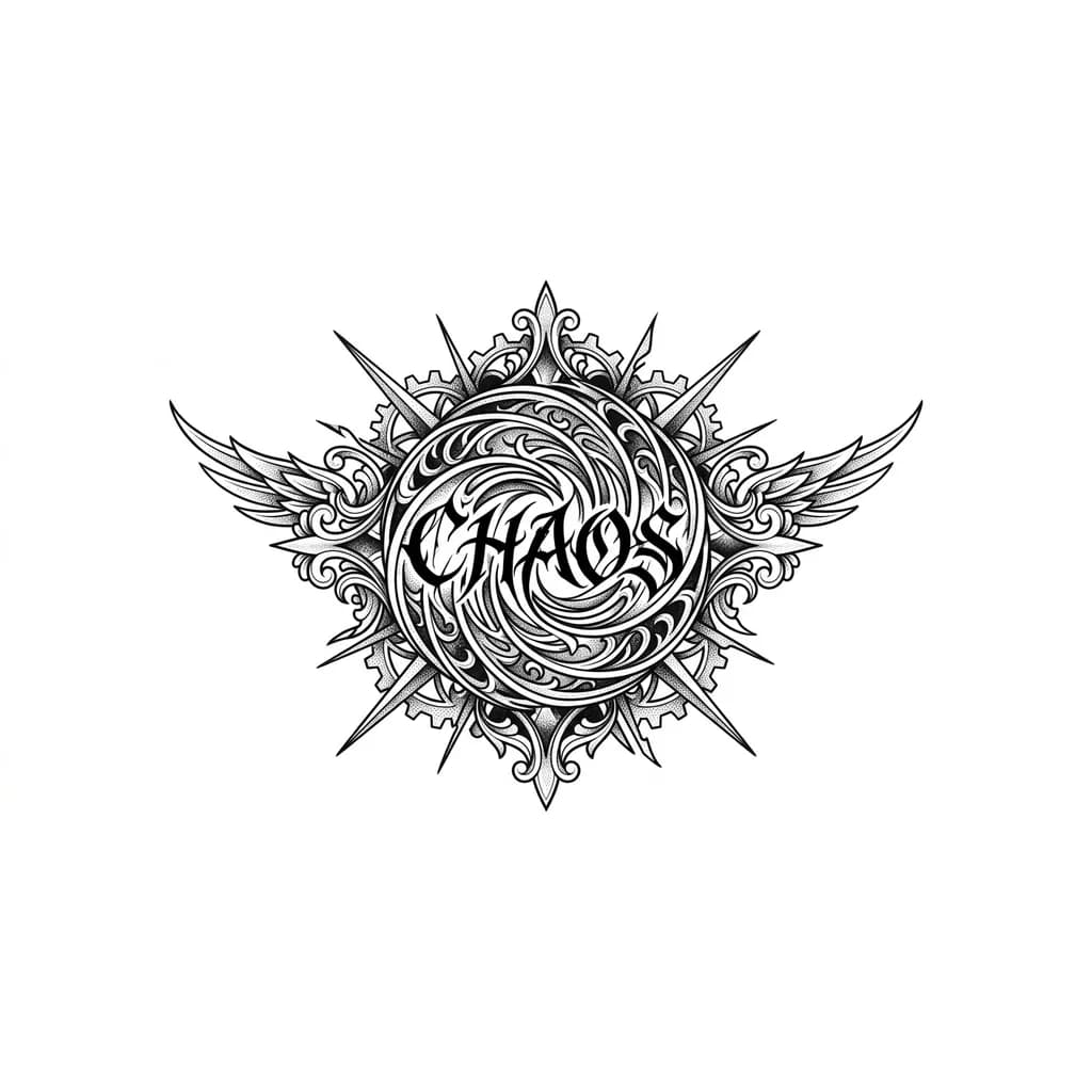 Тату эскиз: ΧΑΟΣ