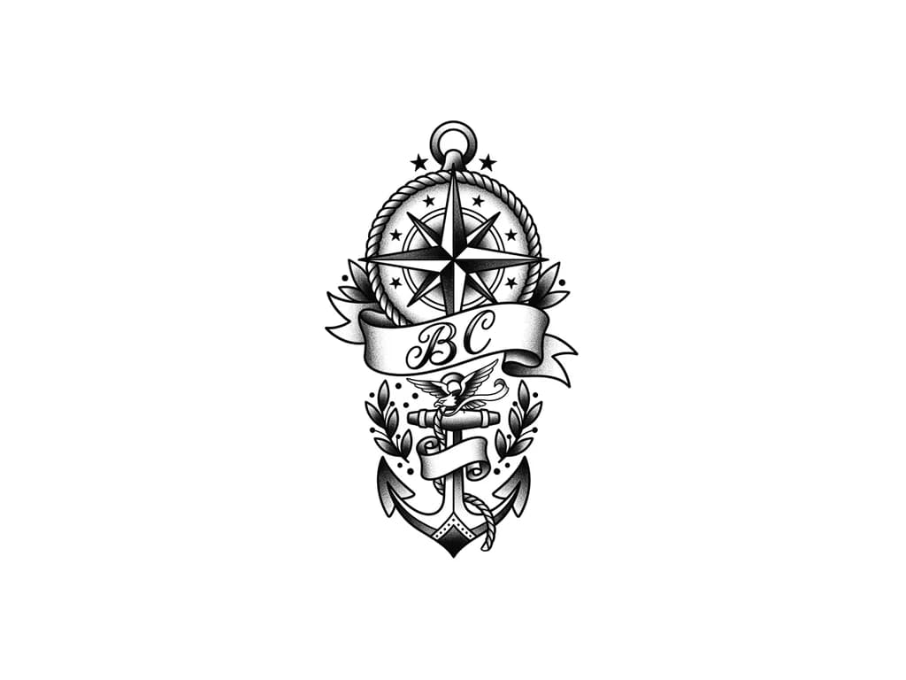 Тату эскиз: Quiero las iniciales de mi novio en mi glúteo derecho de unos 4 cm que quede lindo y sea cursiva en mayúscula pero que no quede feo 