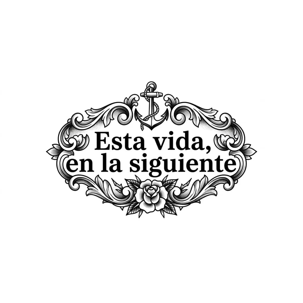 Тату эскиз: Frase sola y en inglés 
De forma prolija 