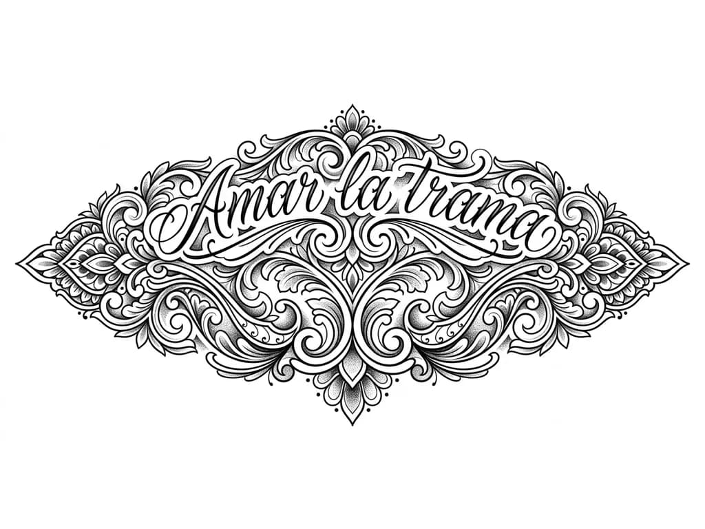 Тату эскиз: Letra en cursiva