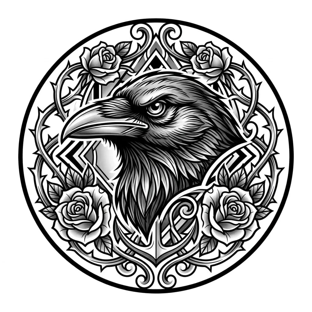 Тату эскиз: Mi nombre es Malco Calvete, me creé un perfil de Instagram que se llama Dat Tattoo y mi idea es enfocarme en neotradicional y black neo. Quiero un log circular para Instagram para mi página