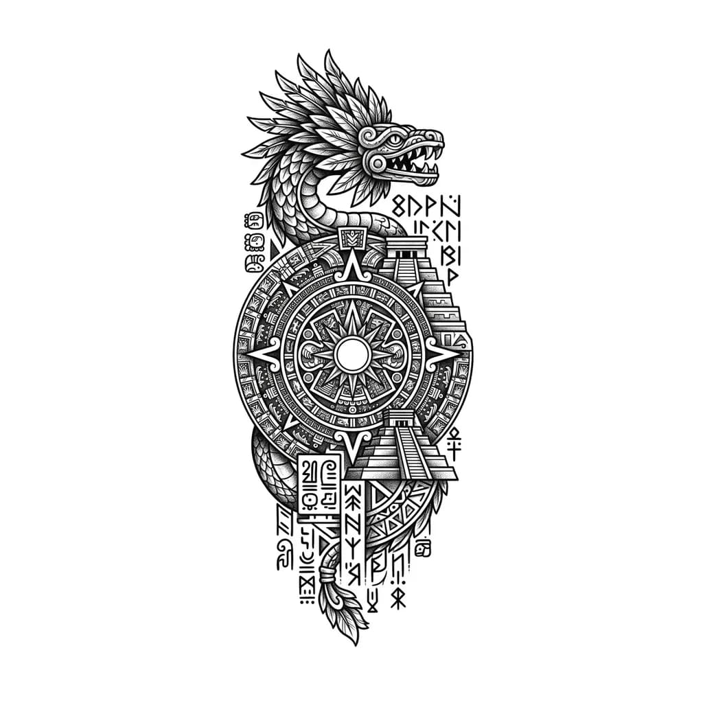 Тату эскиз: Something that recalls Egyptian or runic symbolism, as if it were a symbol of protection etc.