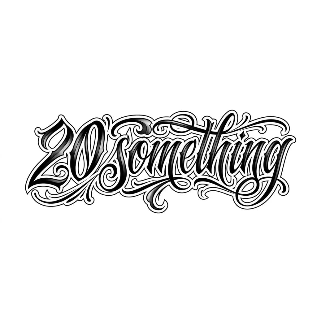 Тату эскиз: 20 something 