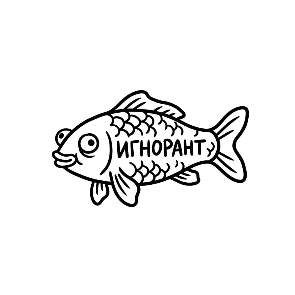 Тату эскиз: Koi Fish Tattoo Игнорант