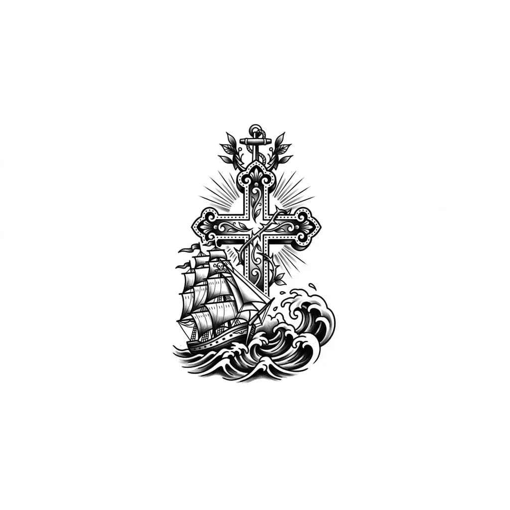 Тату эскиз: Something that shows my proccess beleiving in christ. Im not there yet. I want it to look lore on the astheric side. It dont have to clearly sjow the meaning. Also feel free to include christ 