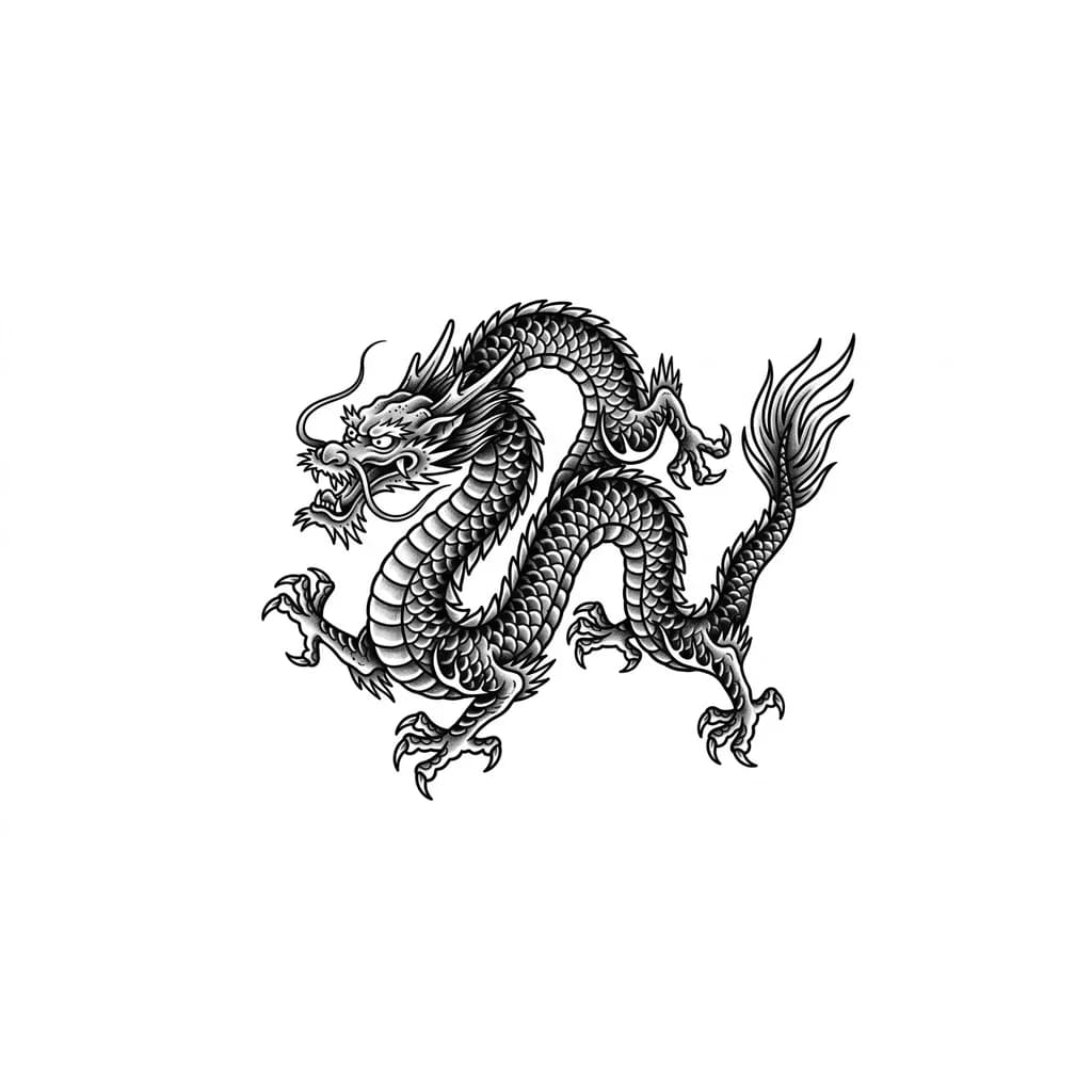 Тату эскиз: i want dragon tattoo in japanese style