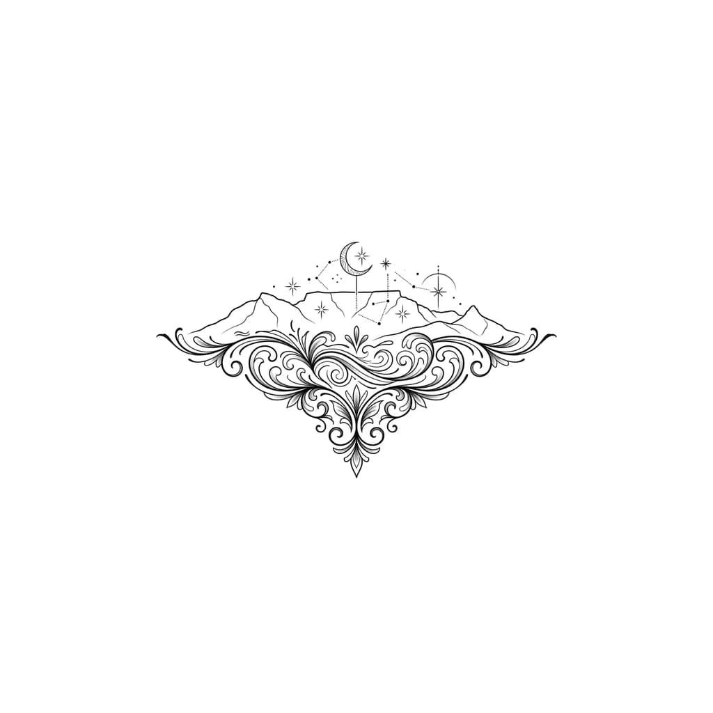 Mountain Tattoo тату эскиз