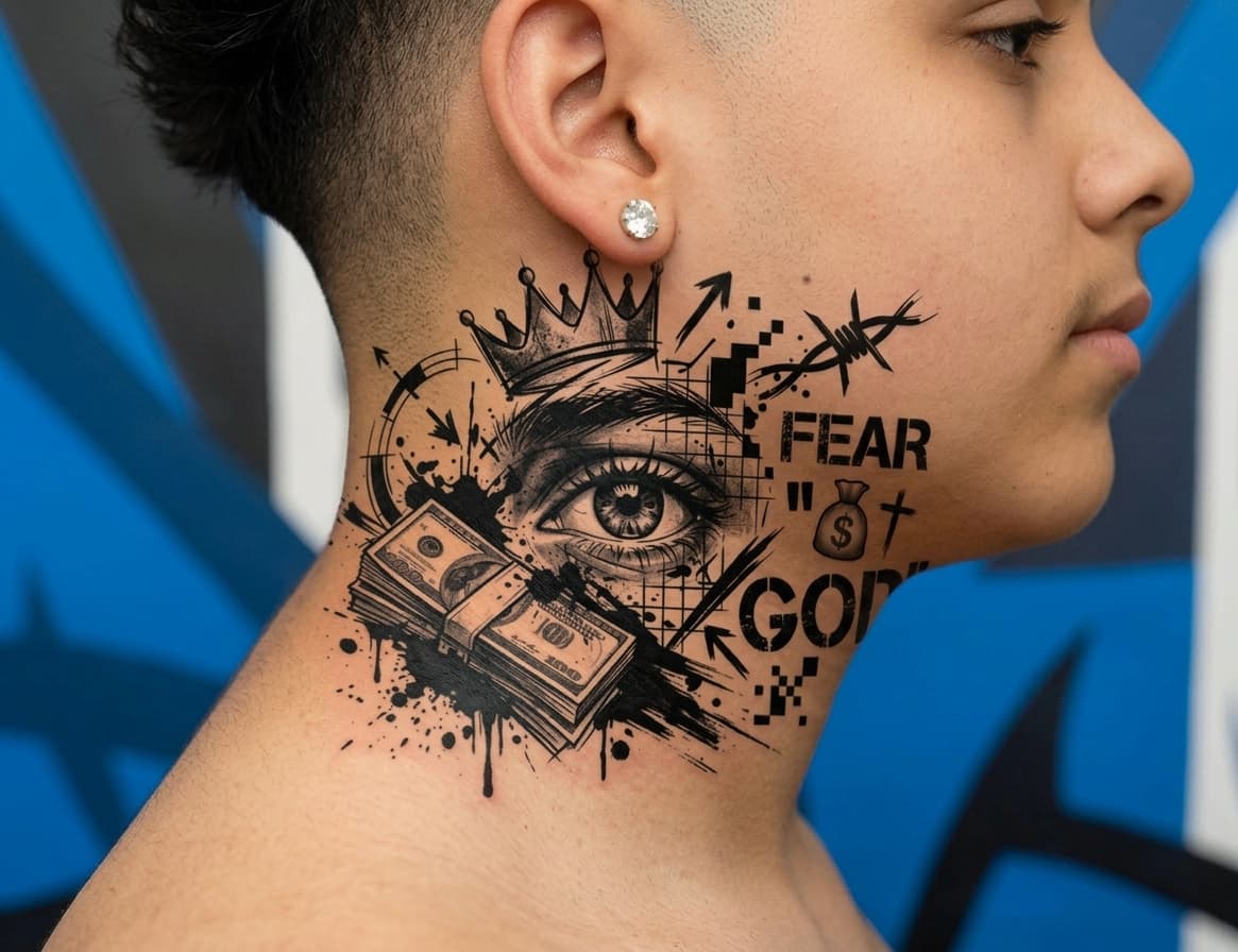 Тату эскиз: Tryon: neck