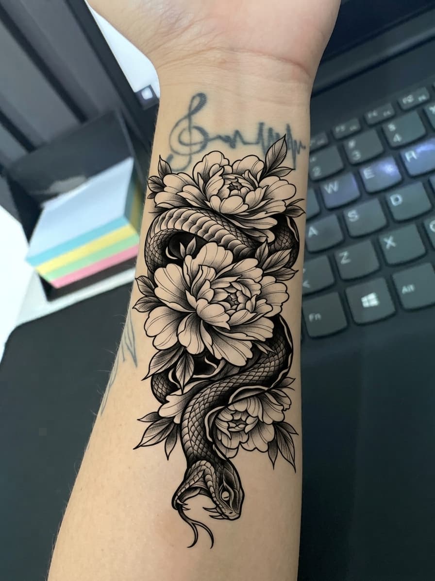 Тату эскиз: Tryon: forearm