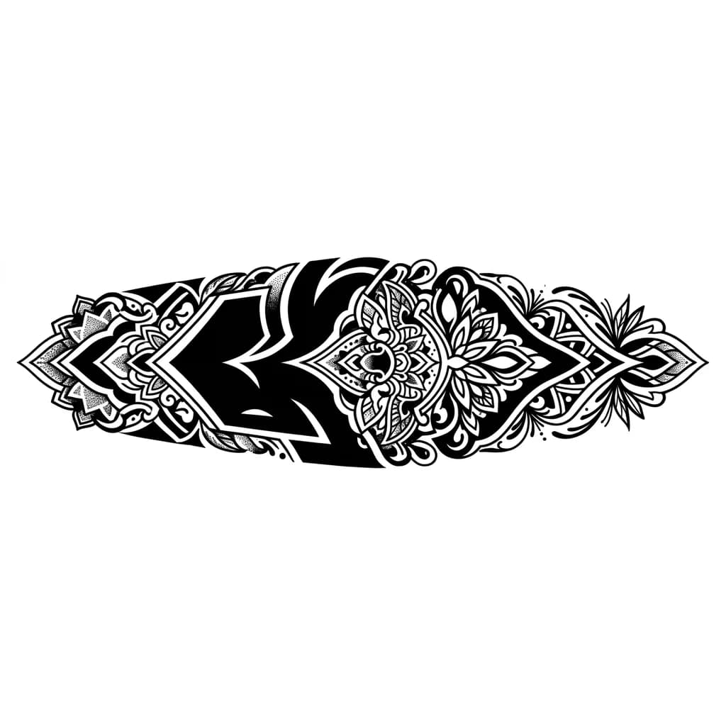 Тату эскиз: Tengo un tatuaje black work en el brazo que no me convence mucho, pero quiero taparlo y no se como ni con que porq ese me ll hice justo también para tapar otro
