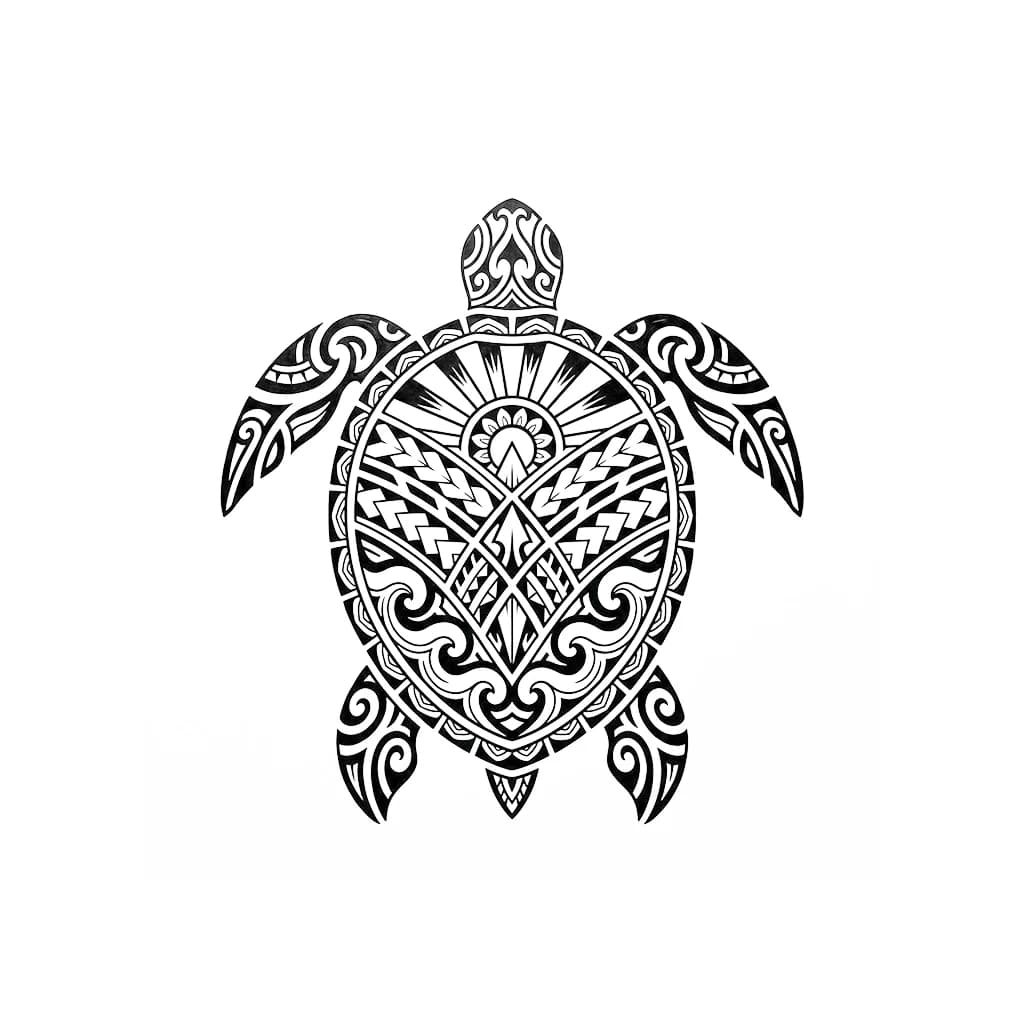 Polynesian tattoo style