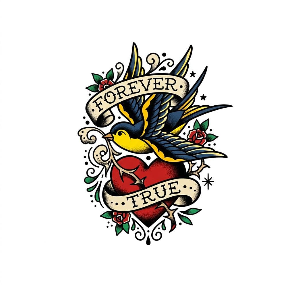 Traditional tattoo style