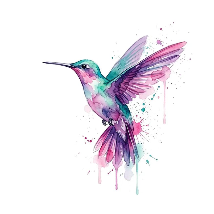 Watercolor tattoo style