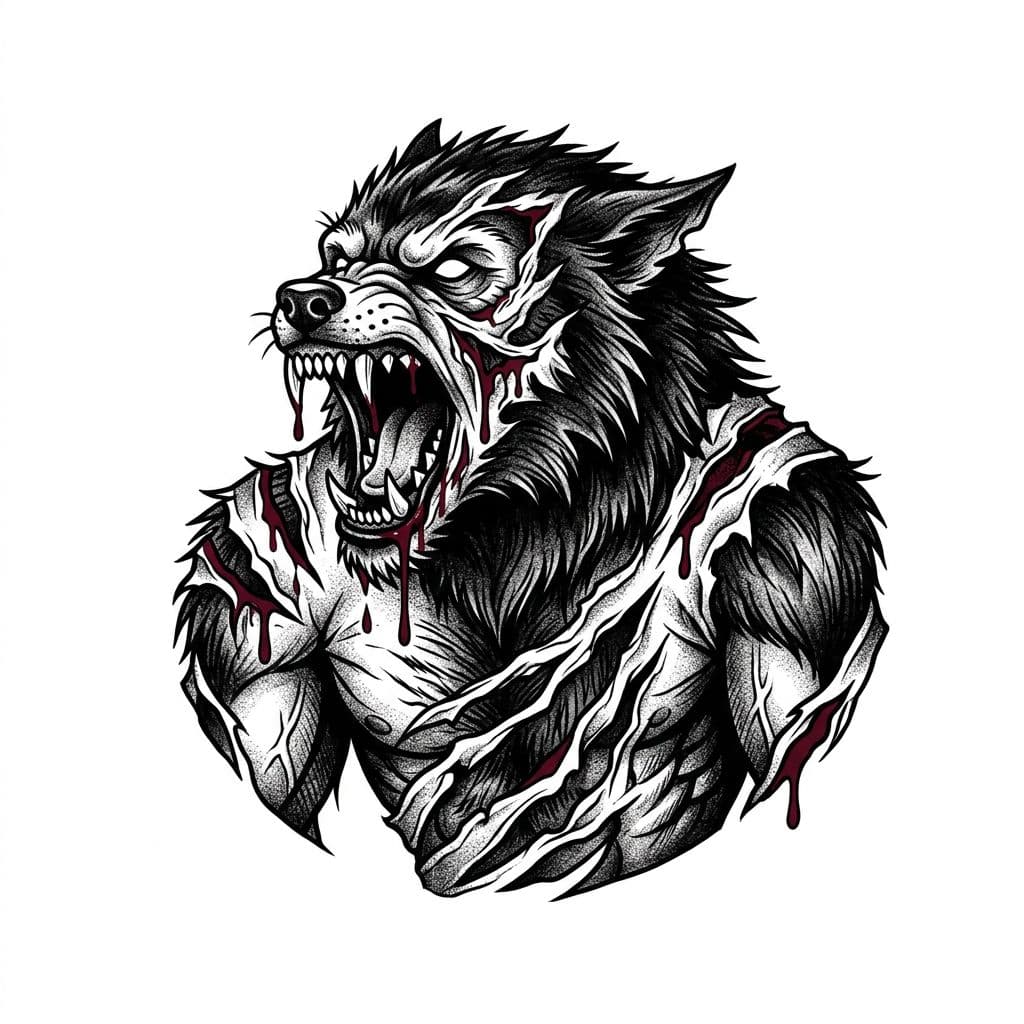 Horror tattoo style