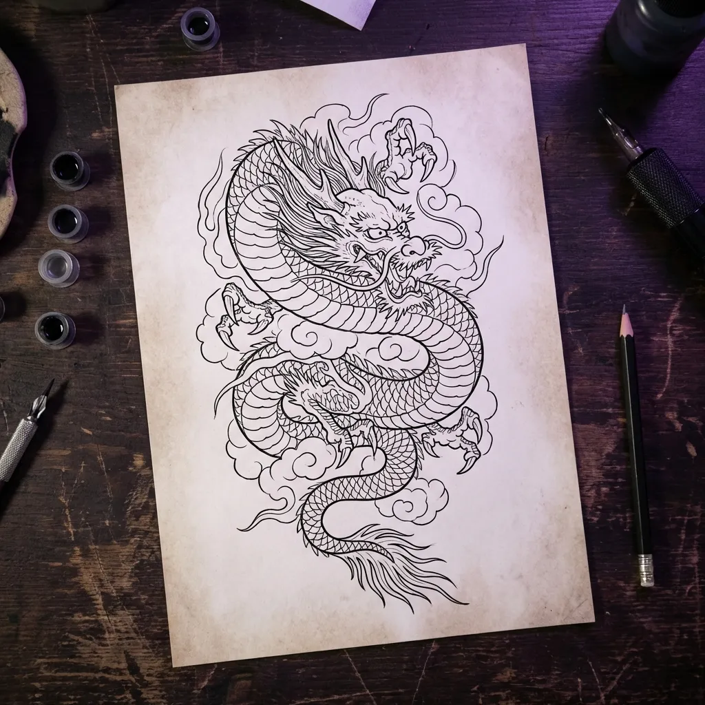 Пример эскиза тату